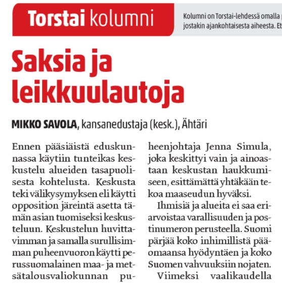 Saksia ja leikkuulautoja